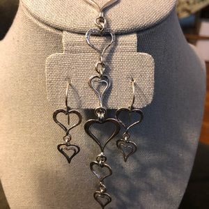 Brighton jewelry…Matching  heart bracelet and earrings